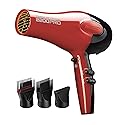 RED by Kiss Tourmaline Ceramic 2200W PRO - Professional Hair Dryer with Extra Combs, Frizz-Free Hair, Six Heat Settings Blow Dryer