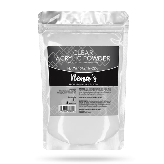 Nena's Superior Sculpting Powder Professional Acrylic Nail System Clear Blush Pink Medium Pink 16 oz 460 g (Clear)