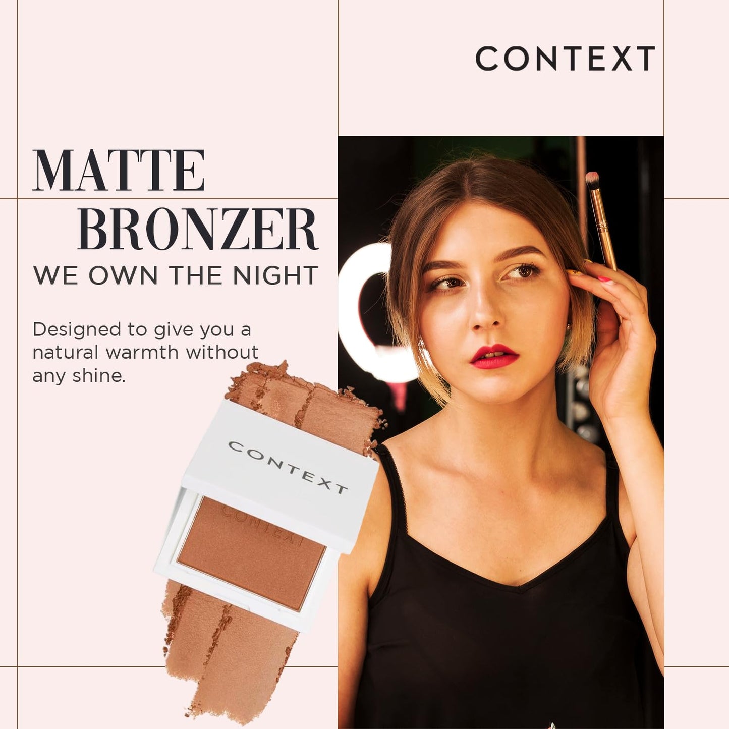 Context Skin Matte Bronzer Powder for Face - Vegan & Cruelty-Free Makeup Long-Lasting Buildable Coverage, Smooth Matte Sun-Kissed Finish - Lightweight