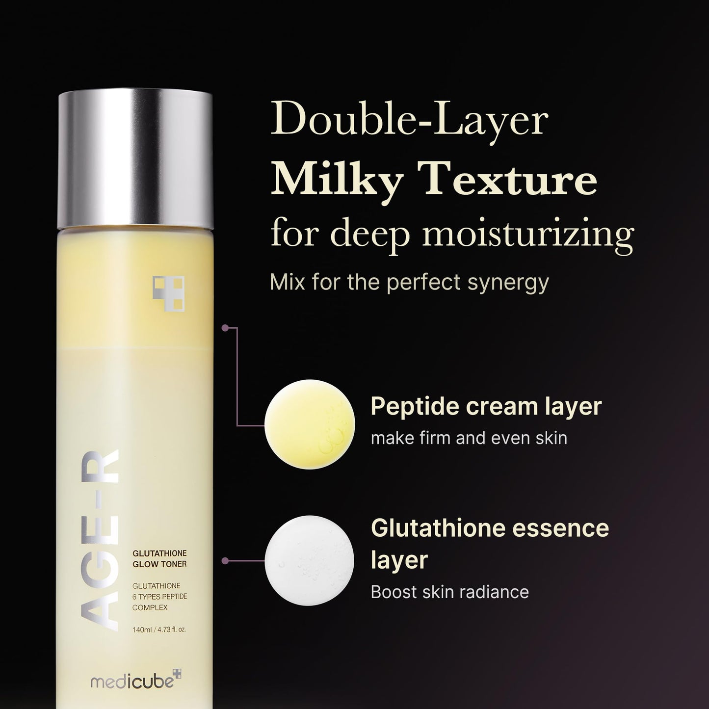 medicube Age-R Glutathione Glow Milky Toner Beauty and Personal Care medicube
