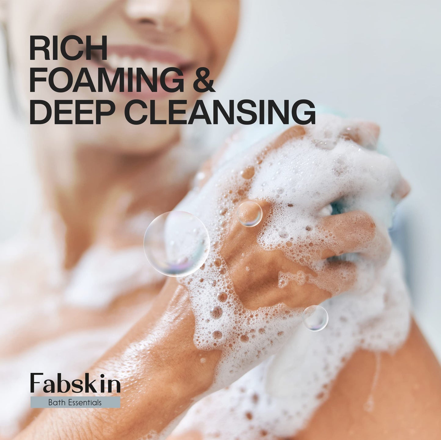 FABSKIN Loofah for Bathing & Scalp Massager Shampoo Brush Combo For Men & Women - Black Beauty and Personal Care FABSKIN