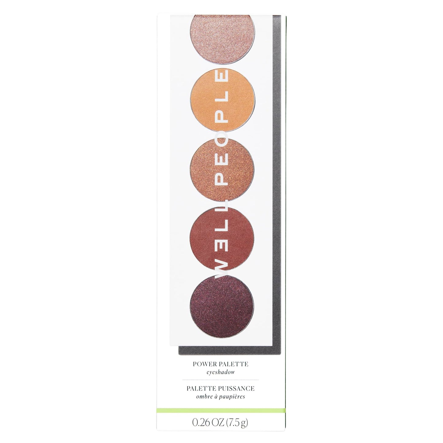 Well People Power Palette Eyeshadow, Five Long-wear, Hyper-pigmented Matte & Shimmer Shades For Intense Color, Vegan & Cruelty-free, Sepia