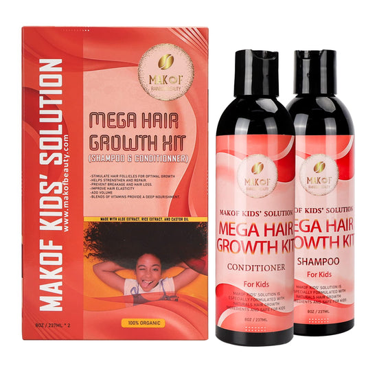 HAIR GROWTH SHAMPOO & CONDITIONER FOR KIDS. Blend of Naturals oils for Healthy hair. Nourishing, hydrating and Moisturizing. Suitable for All Types Beauty & Personal Care MAKOF BEAUTY