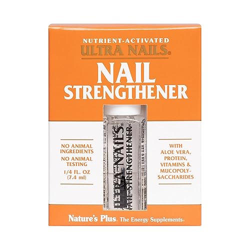 NaturesPlus Ultra Nails Nutrient-Activated Strengthener - .25 fl oz - Naturally Strengthens Nails & Cuticles - Conditions Nails With Aloe, Calendula