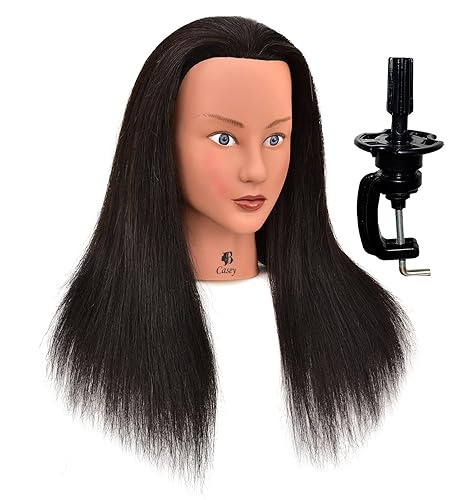 HairZtar Human Hair 18 " Mannequin Head Hairdresser Training Head Manikin Cosmetology Head - CASEY +C