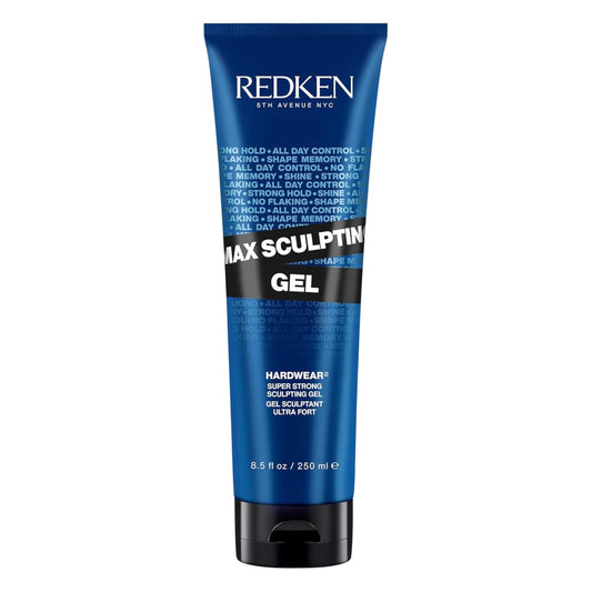 Redken Max Sculpting Gel For All Hair Types - Provides Body & High Shine Finish With Long-Lasting Shape Memory, Flake-Free Control