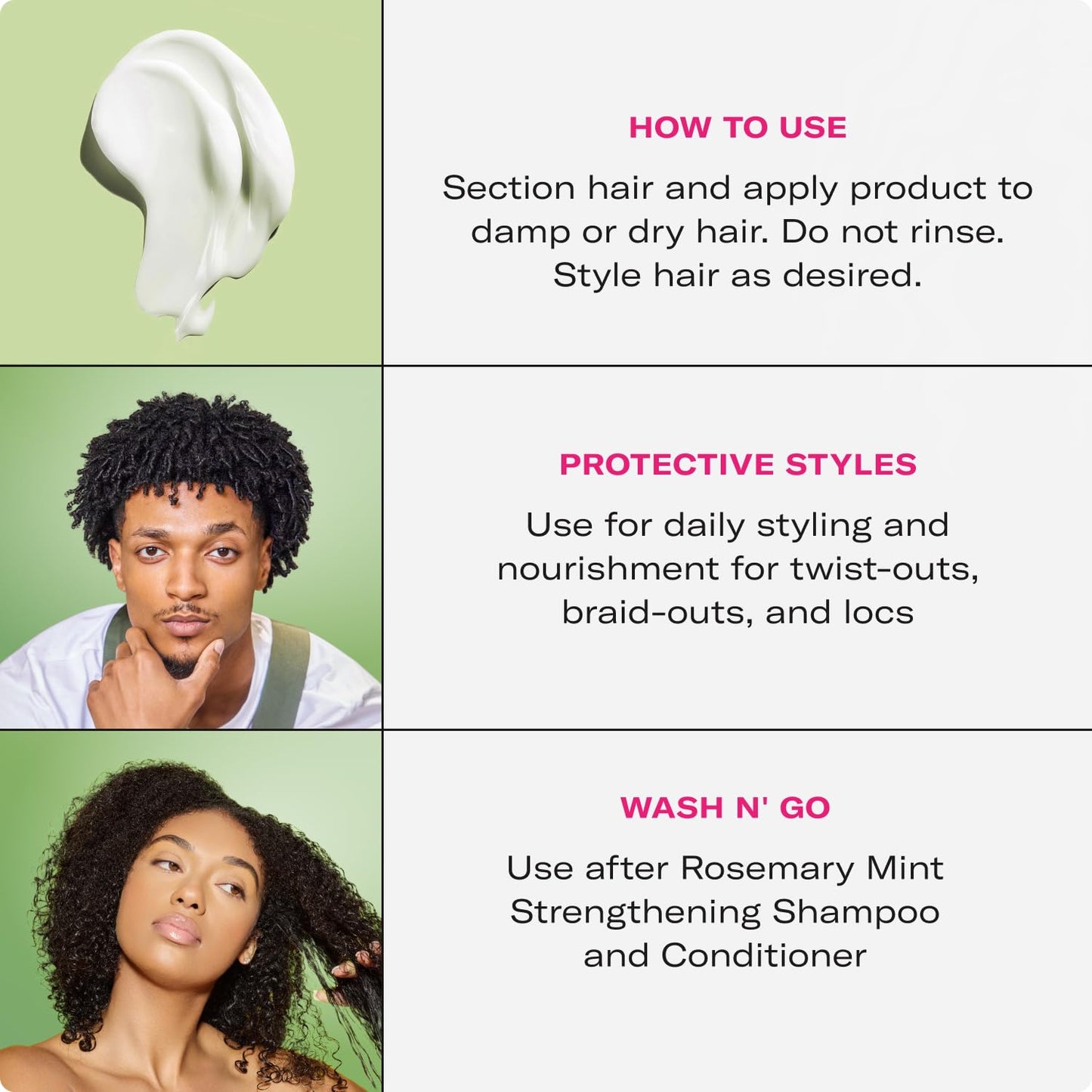 Mielle Organics Rosemary Mint Styling Cream (8oz)