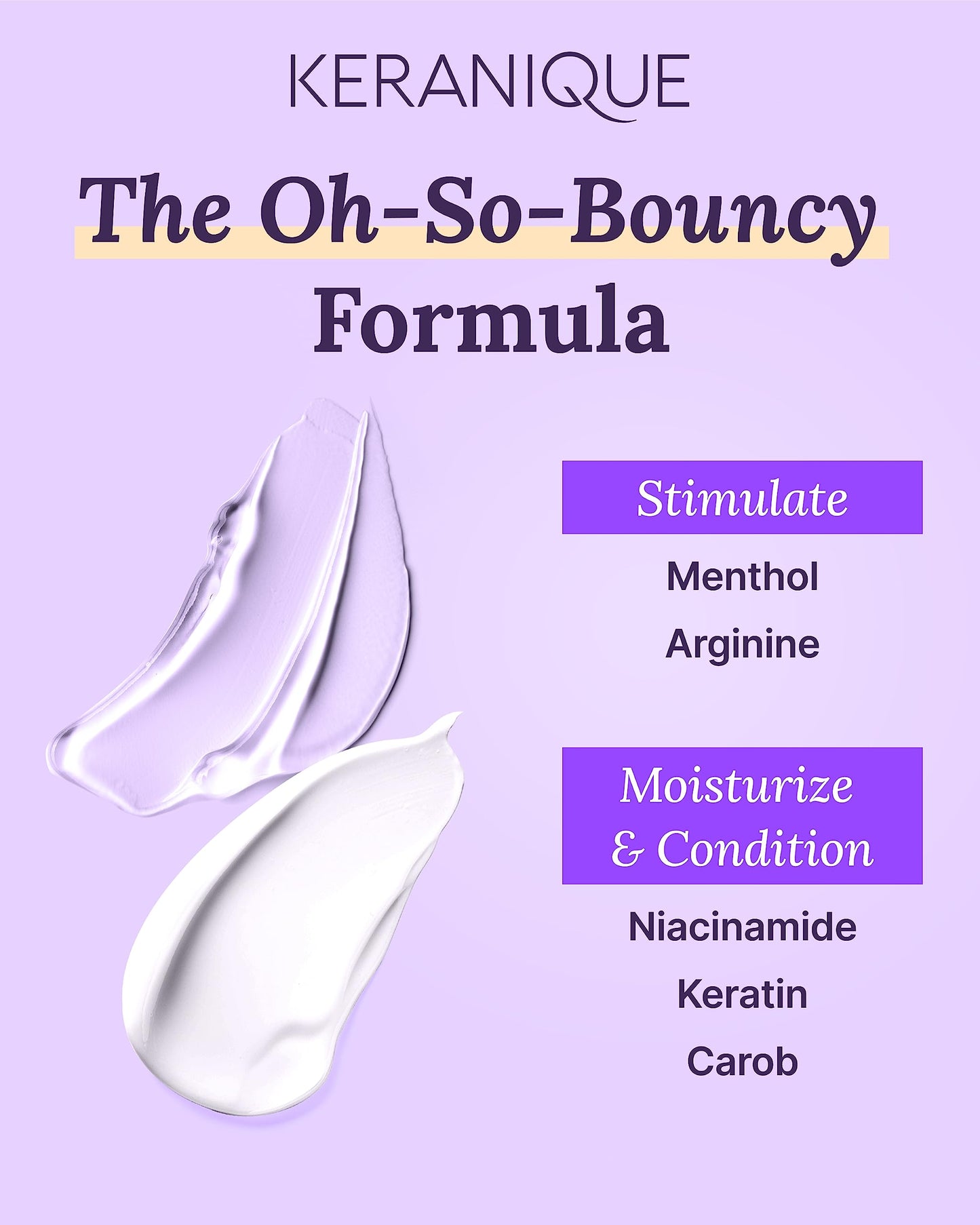 Keranique Volumizing Shampoo & Conditioner Set for Hair Repair, Growth & Thinning Hair Support - Keratin, Biotin, Menthol & Niacinamide, Lightweight
