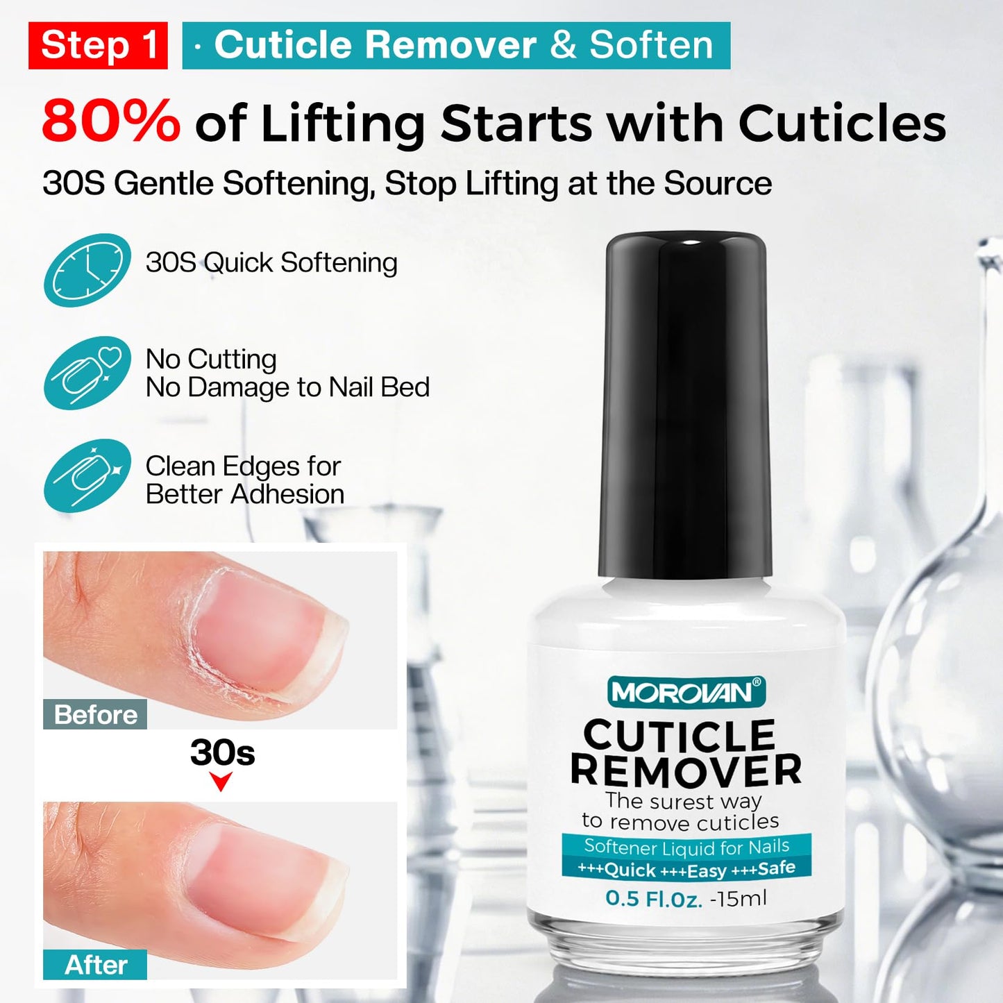 Morovan Nail Prep and Care Kit: Nail Dehydrator and Acid-Free Primer | Cuticle Remover | Cuticle Trimmer Cuticle Pusher & Cuticle Nipper | Cleaner Beauty and Personal Care Morovan