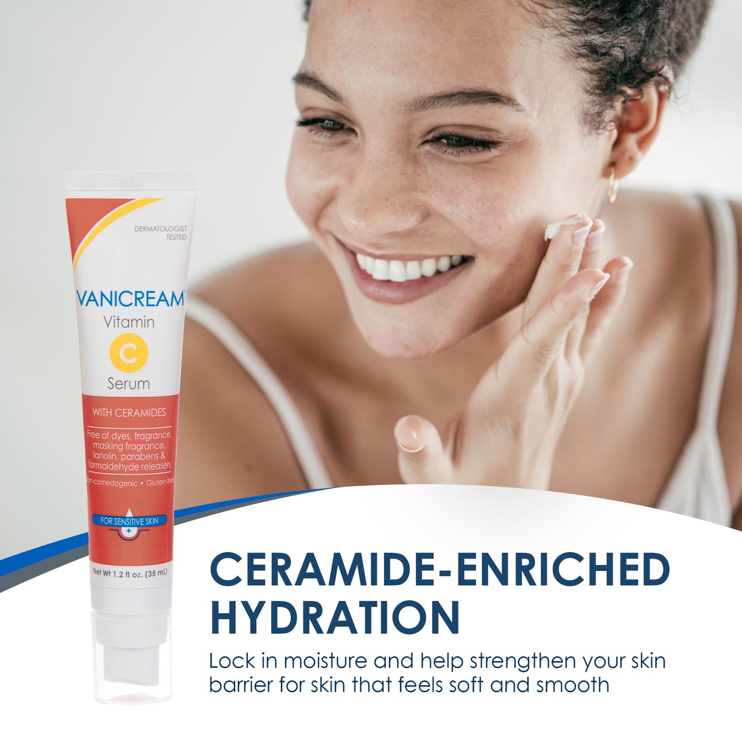 Vanicream Vitamin C Serum, 1.2 Fl Oz, Formulated Without Common Irritants for Sensitive Skin, Milky and Lightweight Brightening Serum, Hydrates