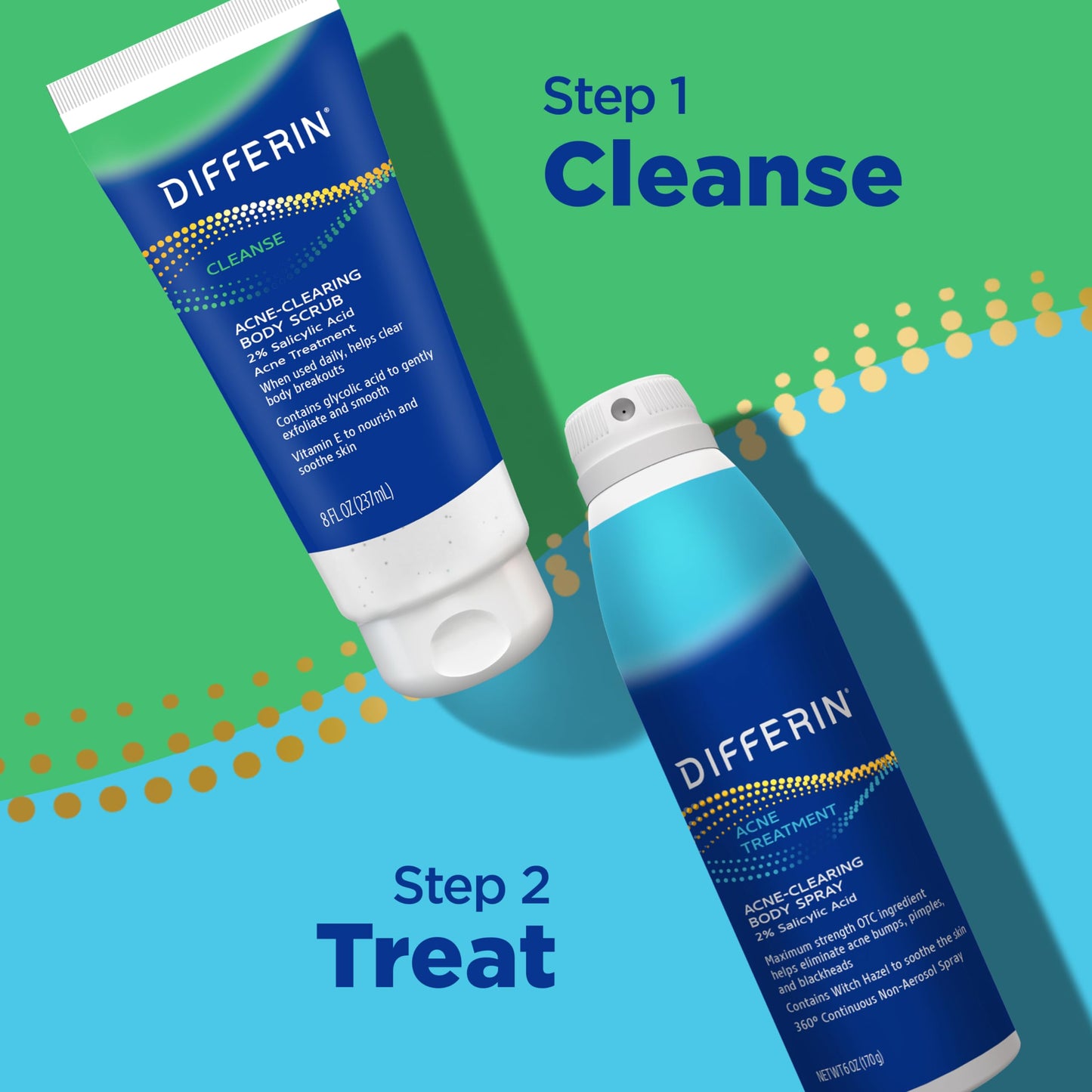 Differin Body Scrub with Salicylic Acid Acne Clearing Improves Tone and Texture Prone Skin on Back Shoulders and Chest, 8 Oz (Packaging May Vary) Beauty & Personal Care Differin