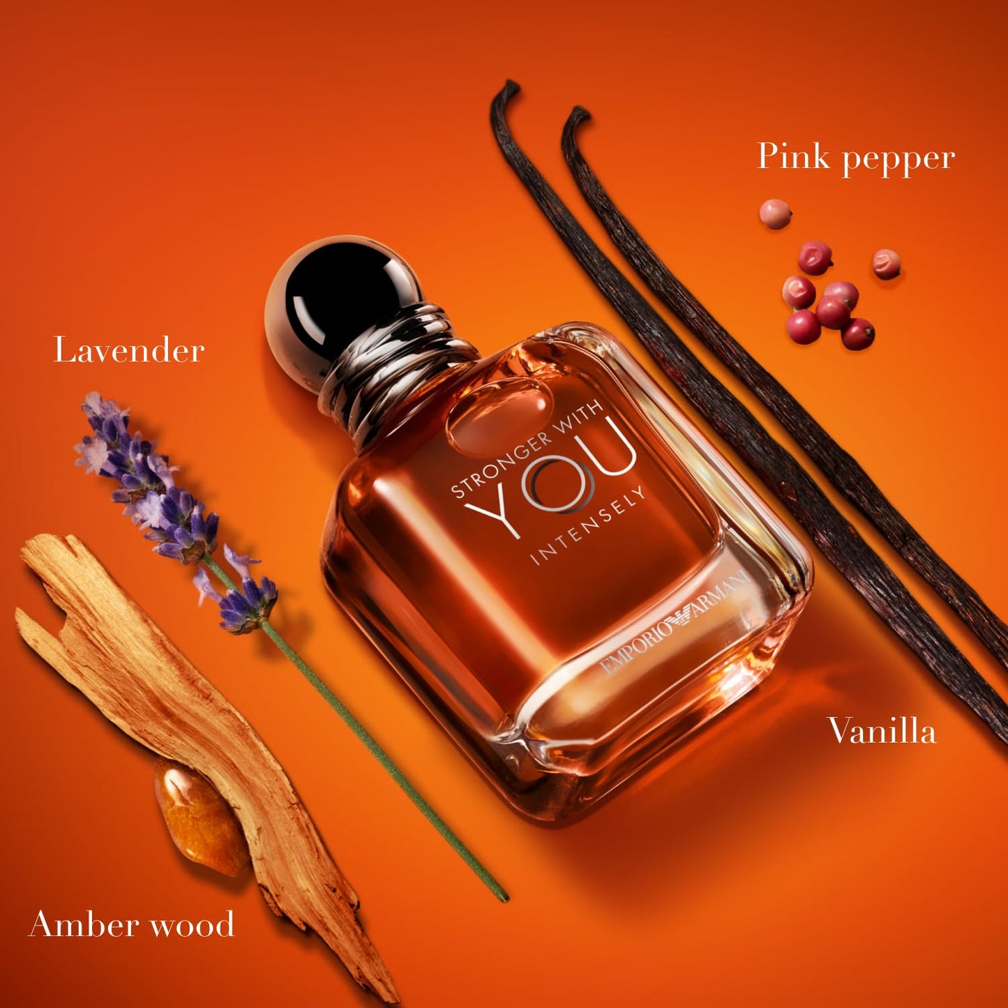 Armani Beauty - Stronger With You Intensely - 2-Piece Set ($136 Value) - Fougère Ambery Woody Men’s Fragrance - With Pink Pepper, Lavender, Vanilla Beauty and Personal Care Armani Beauty