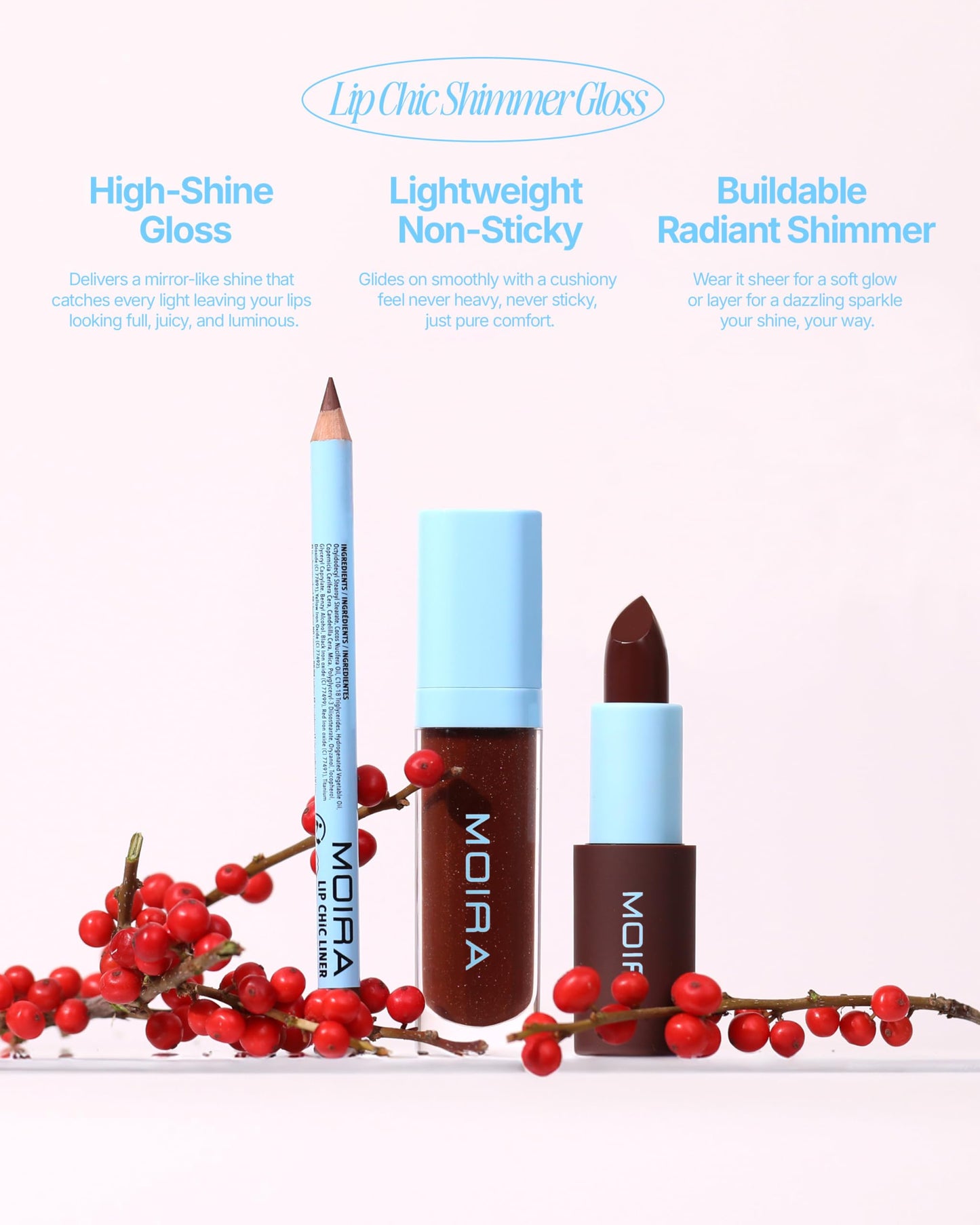 Moira Lip Chic Shimmer Gloss (001, XOXO)