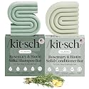 Kitsch Rosemary & Biotin Shampoo and Conditioner Set for Hair Growth - Strengthening, Thickening & Volumizing Shampoo and Conditioner Bar - Paraben