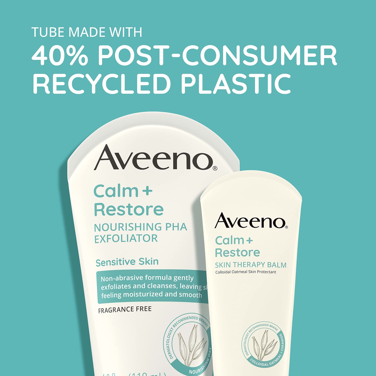 Aveeno Calm + Restore Skin Therapy Balm, Soothing & Moisturizing Skin Protectant for Sensitive Skin, Colloidal Oatmeal & Ceramide to Help Fight Dry