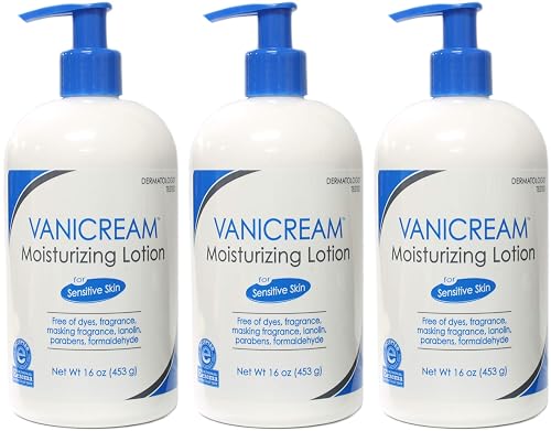 Vanicream Moisturizing Lotion for Sensitive Skin, 16 Ounce (Pack of 3)