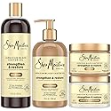 SheaMoisture Jamaican Black Castor Oil Strengthen & Restore Hair Repair Shampoo, Conditioner, Masque + Leave-In Conditioner Bundle