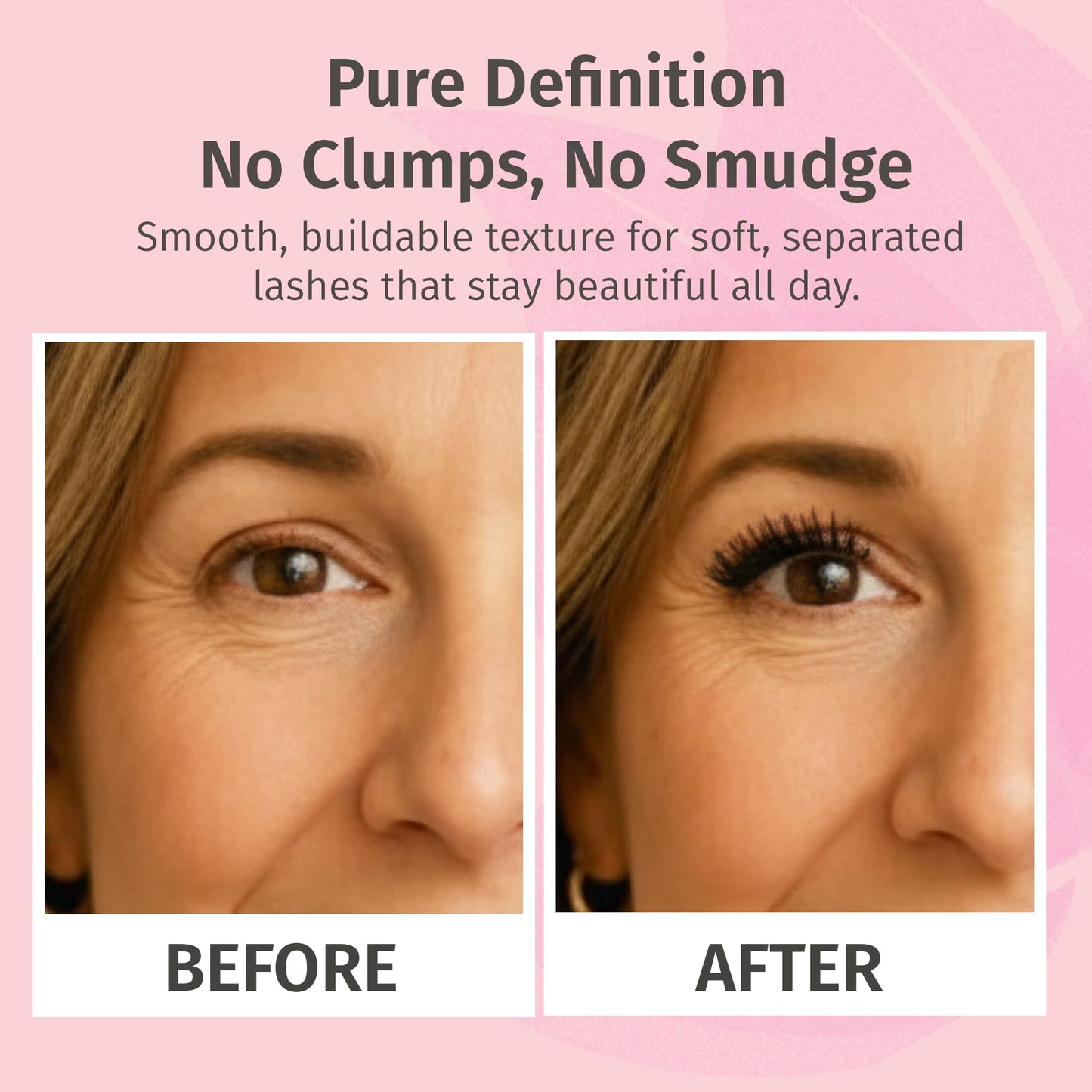 Reviva Labs Black Hypoallergenic Mascara for Sensitive Eyes and Older Women - Gentle, Volumizing & Lengthening Mascara for Older Women 50 and 60 Plus