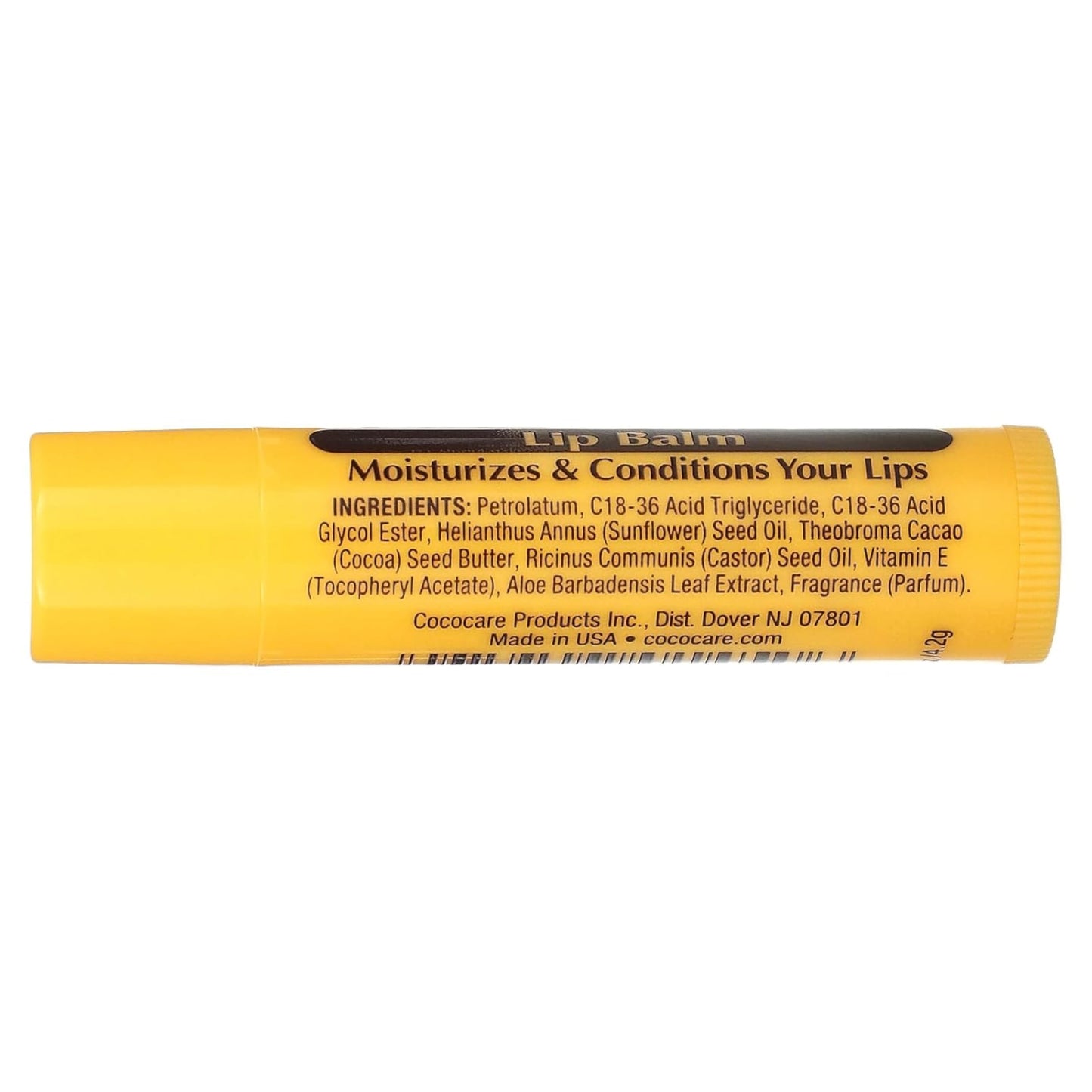 Cococare Cocoa Butter Lip Balm - The Little Yellow Stick Enriched with Natural Cocoa Butter - Conditions & Protects Lips with Hydrating Formula