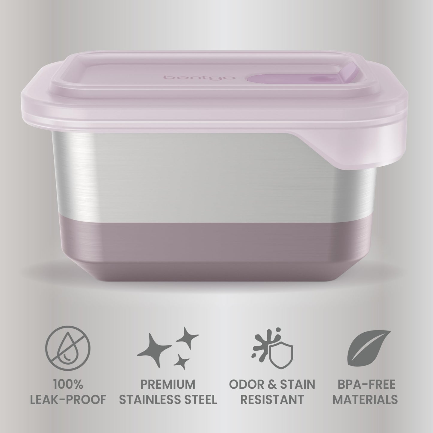 Bentgo MicroSteel Heat & Eat Container - Microwave-Safe, Leak-Proof, Easy-to-Clean, Lightweight Stainless Steel Reusable Food Storage with Airtight…