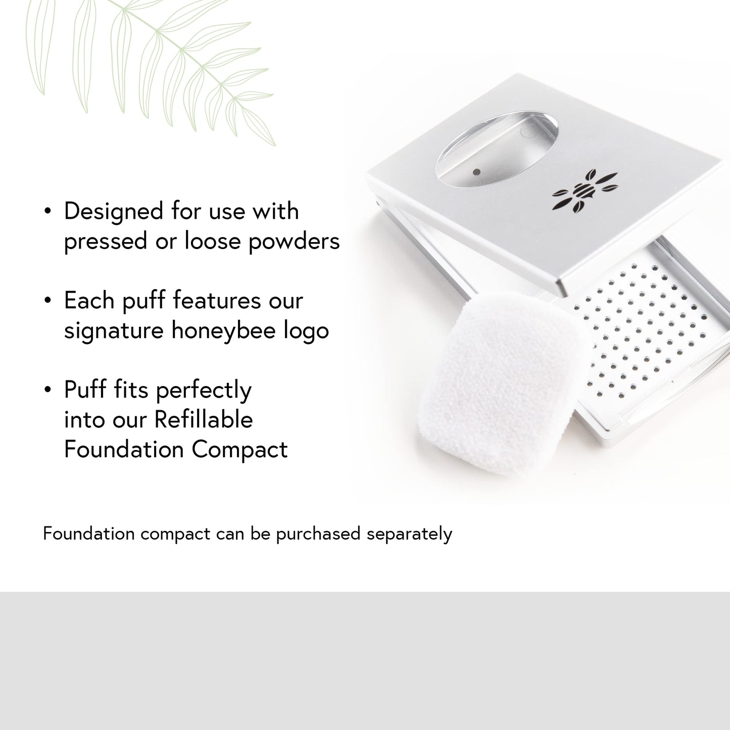 Honeybee Gardens Foundation Powder Puff (5-pack) | Cruelty Free