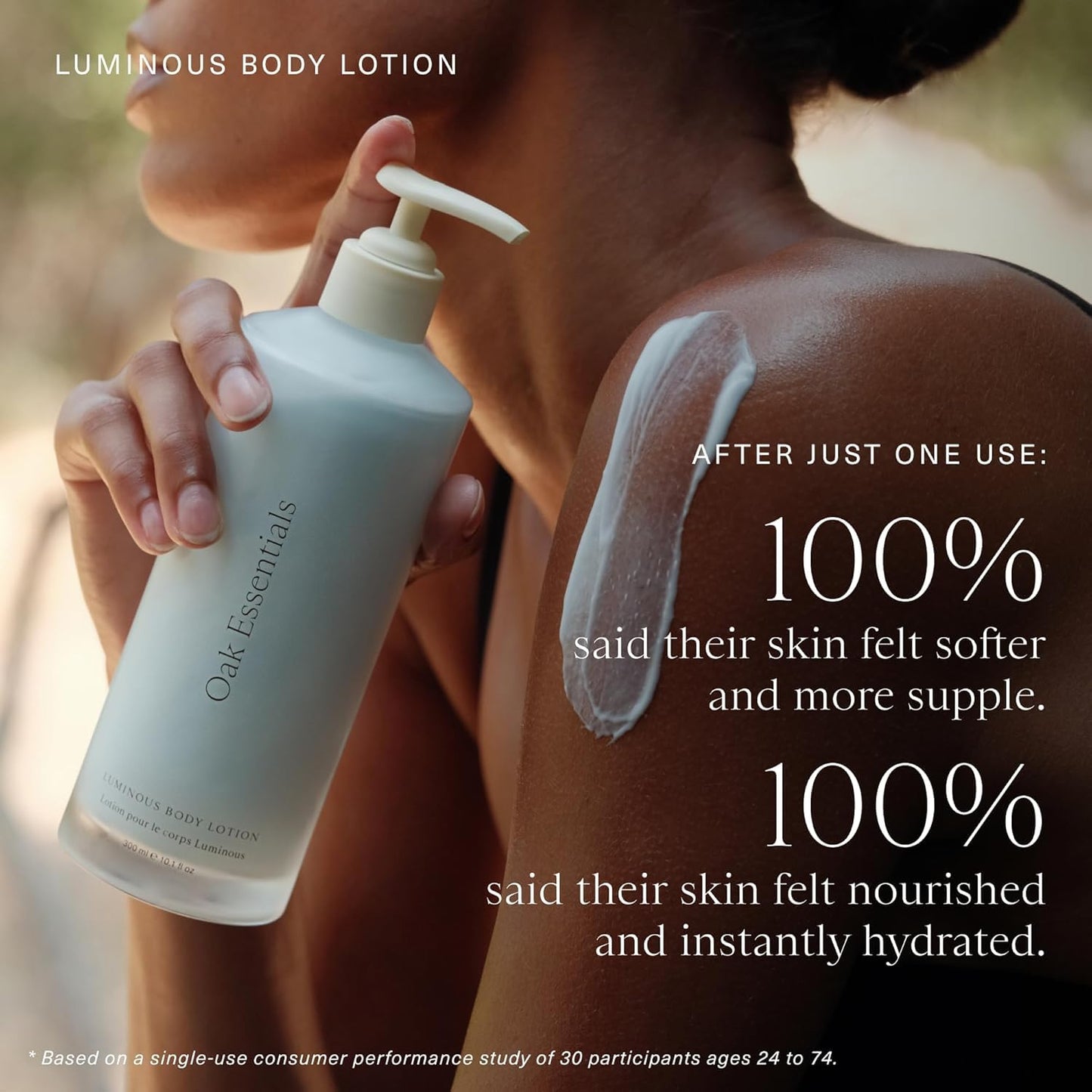 Oak Essentials Luminous Body Lotion, Hydrating Body Lotion for Women with Blue Tansy, Rose Oil, Shea Butter and Coconut Oil, Lightweight Moisturizer
