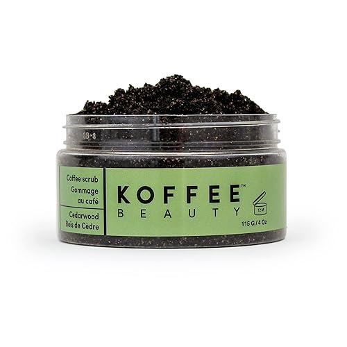 Koffee Beauty Cedarwood Coffee Scrub - Exfoliating Body And Face Scrub - Polish And Smooth Skin With Ease - Invigorate Senses With Cedarwood Fragrance