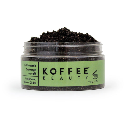 Koffee Beauty Cedarwood Coffee Scrub - Exfoliating Body And Face Scrub - Polish And Smooth Skin With Ease - Invigorate Senses With Cedarwood Fragrance