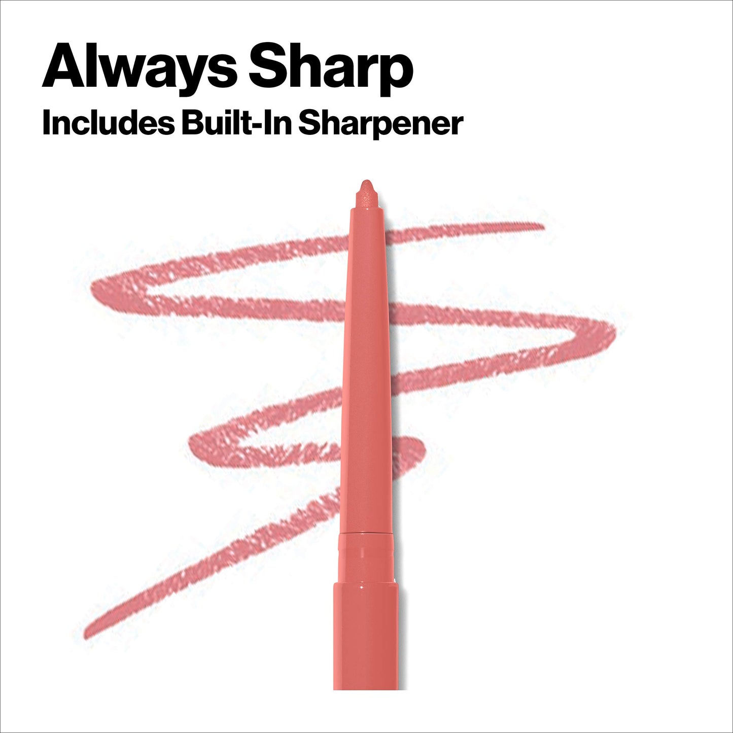 Revlon Colorstay Lip Liner Makeup with Built-In Sharpener, Longwear Rich Colors, Smooth Application, 680 Blush, 0.01 oz