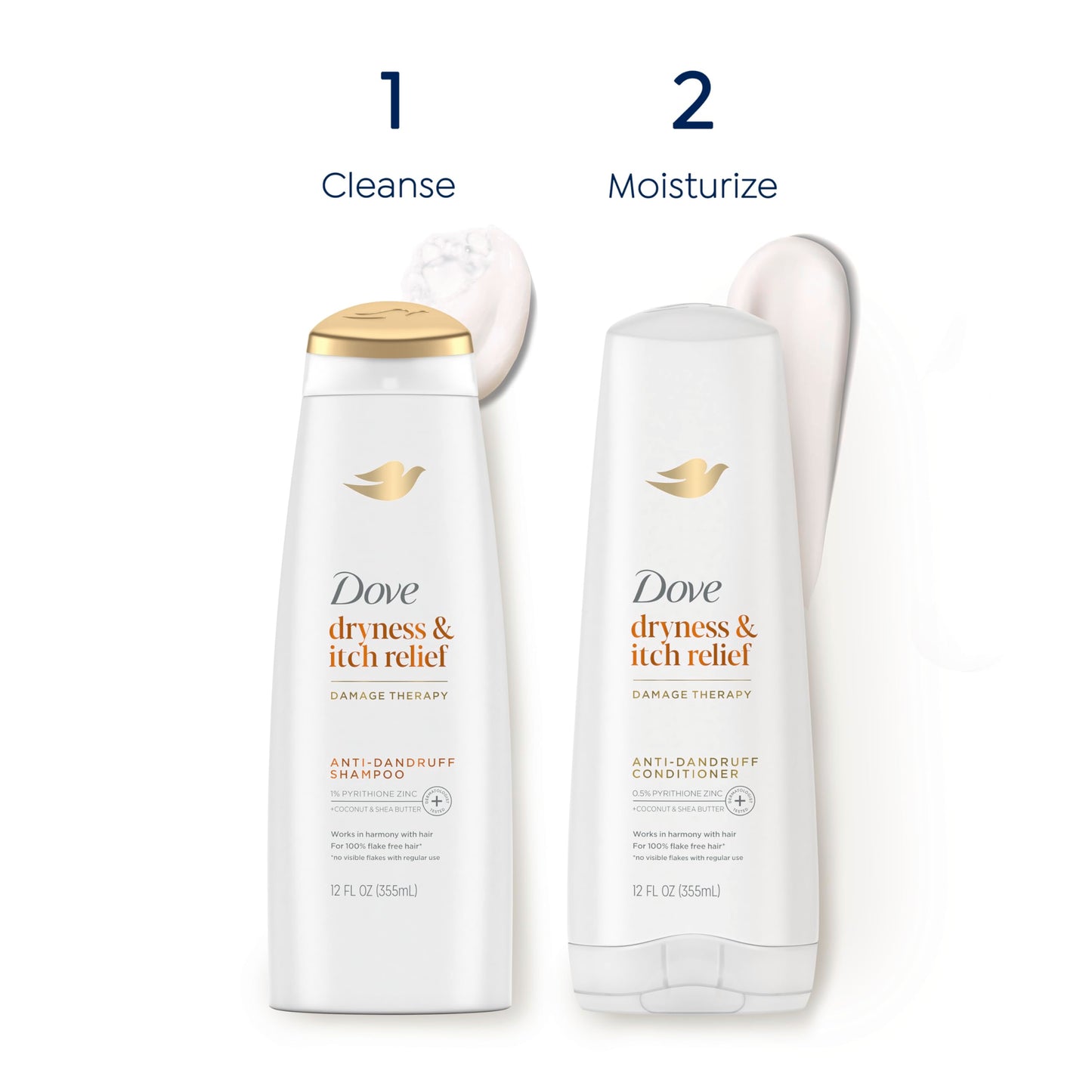 Dove DermaCare Scalp Dryness & Itch Relief Conditioner 12 oz (Pack of 4)