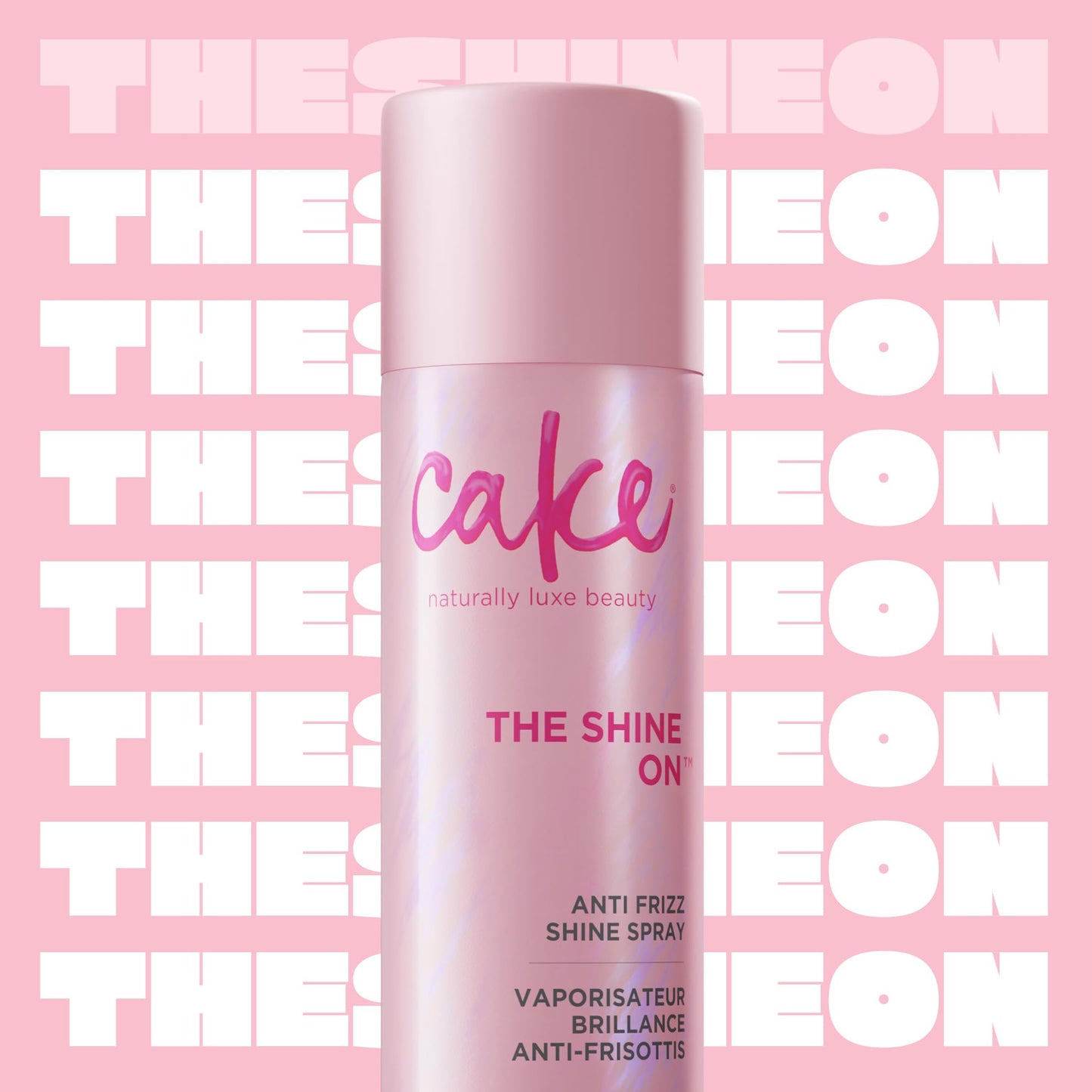 Cake Beauty Anti Frizz Shine Spray, The Shine On - Blocks Humidity for Smooth, Frizz Free, Shiny Hair - Safflower, Sweet Almond, Moringa & Argan Oil