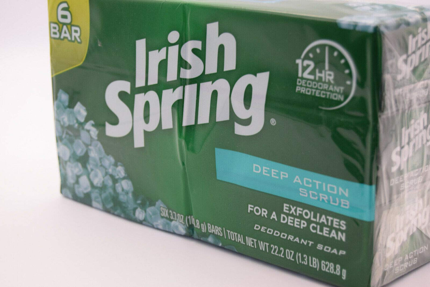 Irish Spring Deep Action Scrub Bar Soap 3.7 Ounce (Pack of 6)
