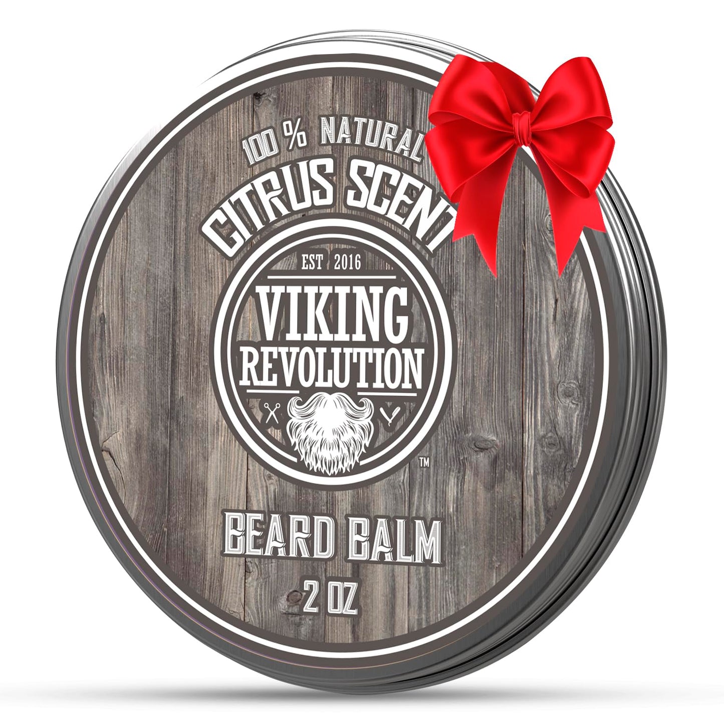 Viking Revolution BEST DEAL Beard Balm with Argan Oil & Mango Butter - Styles, Strengthens & Softens Beards & Mustaches - Citrus Scent Leave