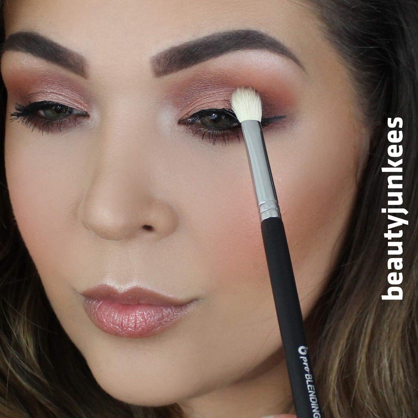 Tapered Blending Eyeshadow Makeup Brush - Beauty Junkees Professional Eye Shadow Blender Make Up Brush, Soft Firm Natural Hair Bristles for Precision