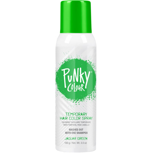 Punky Temporary Hair Color Spray - Jaguar Green, Instant Vivid Temporary Hair Dye for Women, Wash Out, Hair-Color Spray, 3.5 oz, 1 Pack
