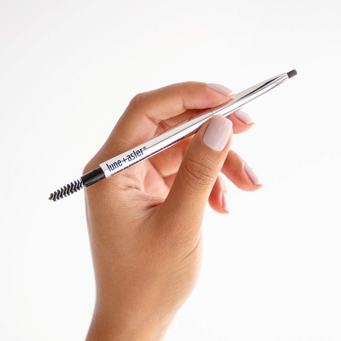 Lune+Aster Brow Pencil | Universal Eyebrow Pencil With Spoolie Brush. Longwear Formula. No Sharpening Required. Vegan & Gluten Free - Brown