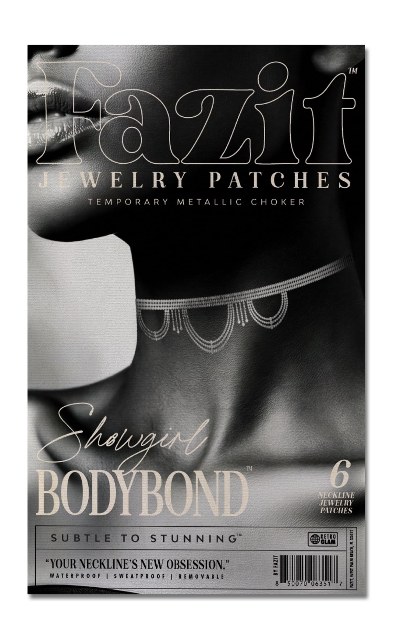 Fazit Makeup Patches - Showgirl Bodybond - Glow Up Make-Up Patches - Cute Glitter Makeup Accessories for Women - Cosmetic Body Glitter