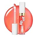 REVLON Super Lustrous Glimmer Lip Oil, Moisturizing & Tinted, Shiny Finish, Made with Plant-Based Squalane, 002 Miss Coral, 0.13 fl oz