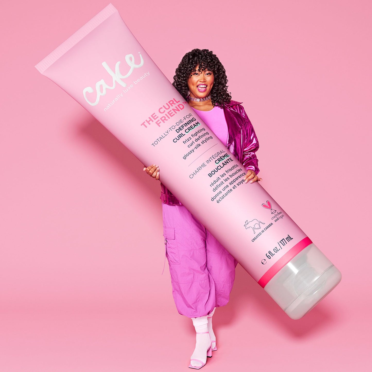 Cake Beauty Curl Defining Cream, The Curl Friend - Moisturizes and Defines Curls - For Frizz Control & Detangling - Avocado Oil, Soybean Oil & Shea