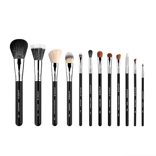 Sigma Beauty Essential Makeup Brushes Set - Professional Grade Makeup Brush Set with Premium Fibers and Sleek, Durable Handles for Face & Eyes