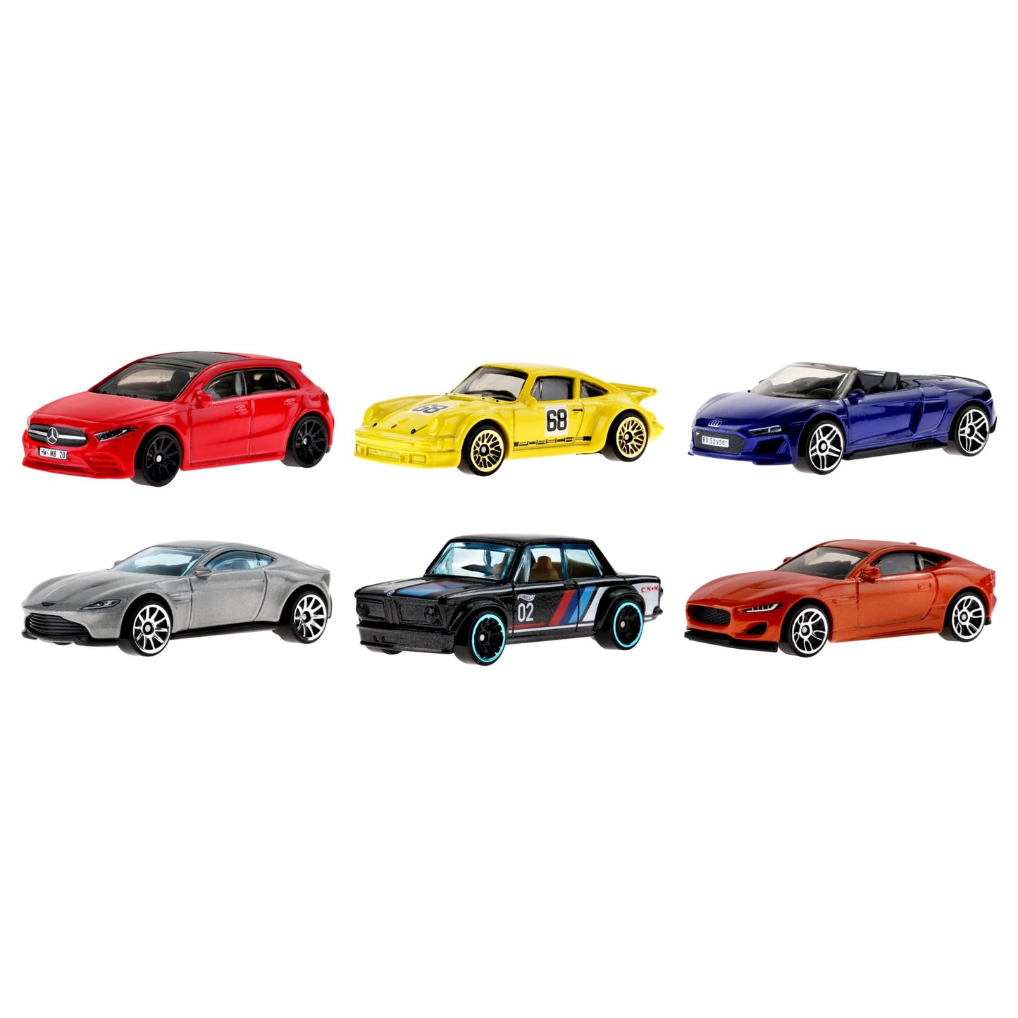 Hot Wheels European Car Culture Multipack - 6 Toy Cars in 1:64 Scale Tribute to The European Automotive Industry, Gift for Children from 3 Years…