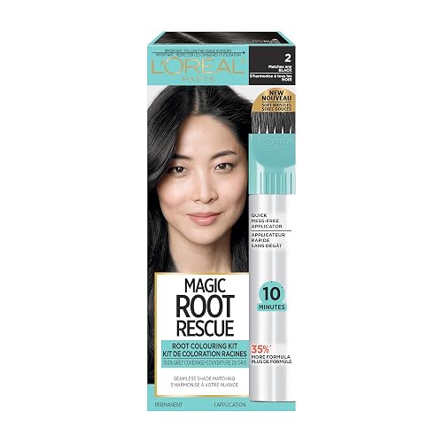 L'Oreal Paris Magic Root Rescue 10-Minute Root Hair Coloring Kit, 2 Black