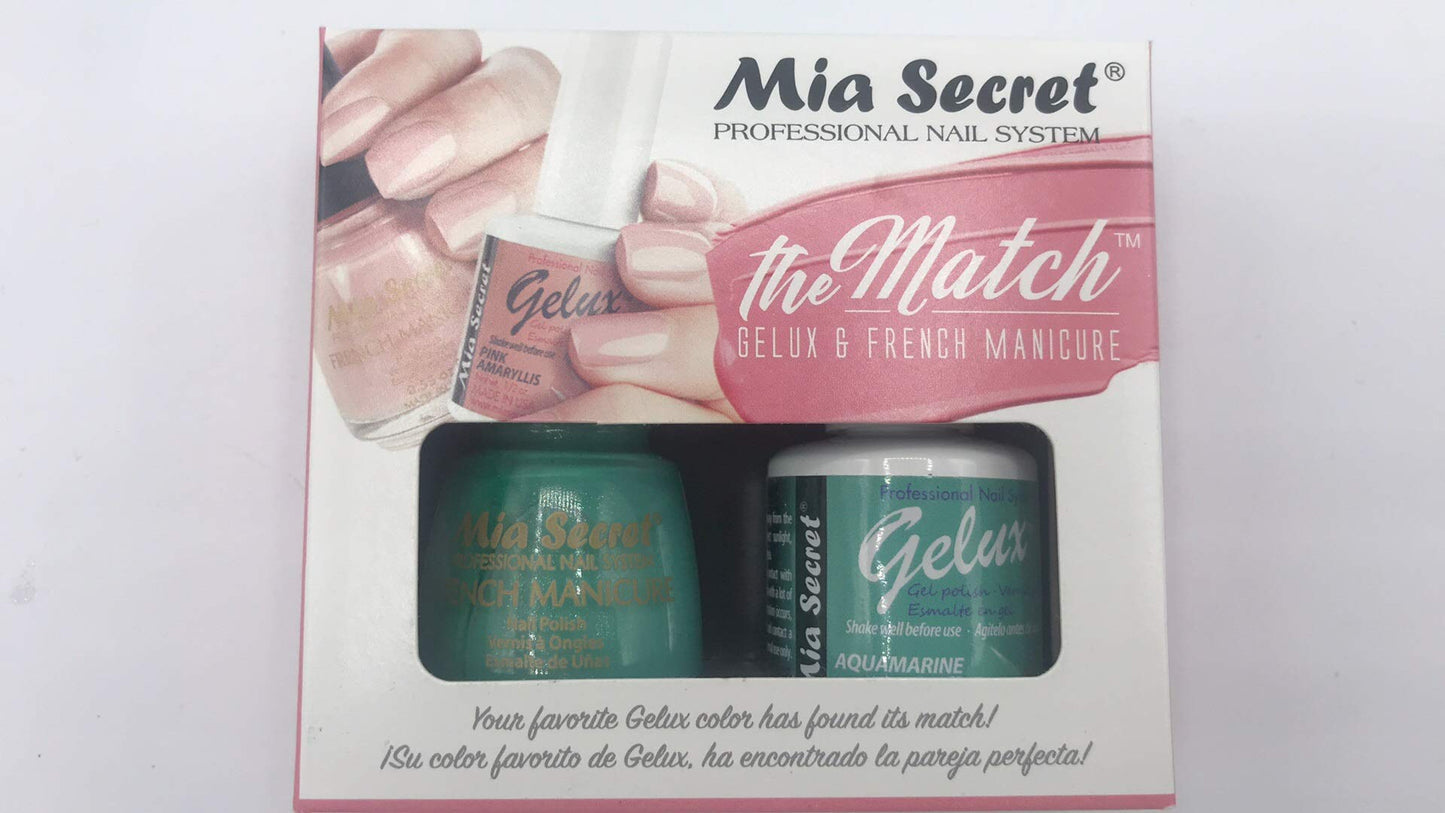 Mia Secret The Match Gelux UV GEL & Manicure Regular Nail polish 3 min Dry - Pick Your Color (AQUAMARINE) Beauty & Personal Care Mia Secret