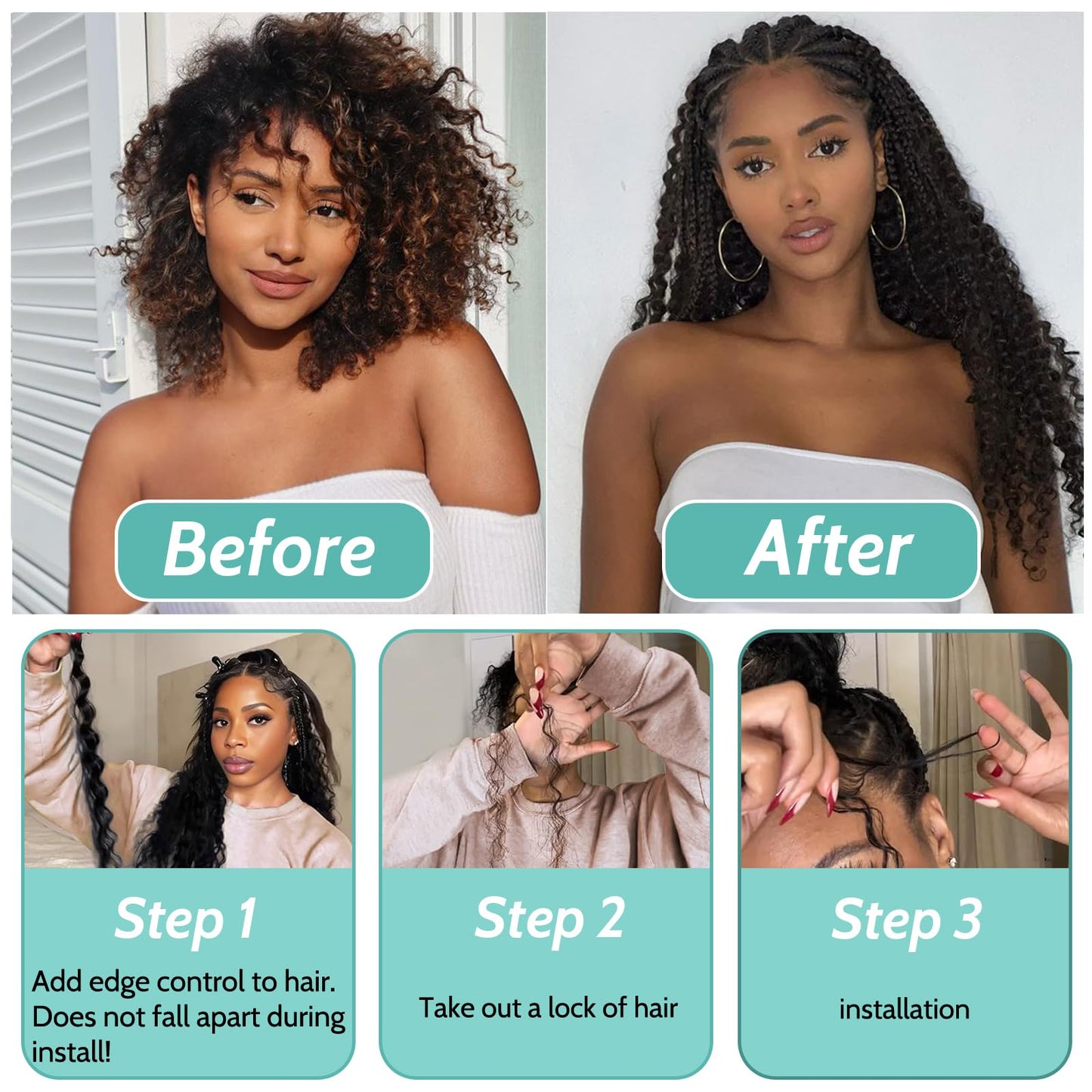 Human Braiding Hair for Boho Braids Human Hair 3 Bundles/Pack 110g 22 Inch Deep Wave Bulk Human Hair for Braiding Curly Knotless 12A Brazilian Virgin Beauty and Personal Care MOTFIN