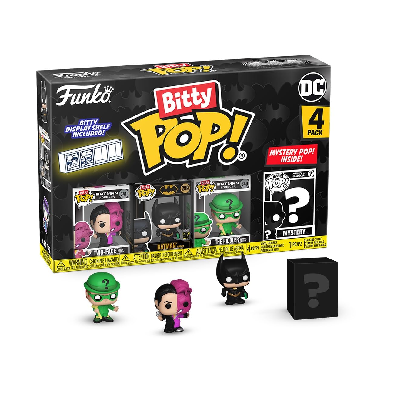Funko Bitty POP! Batman 85th - Two Face, 4-Pack and A Surprise Mystery Mini Figure - 0.9 Inch (2.2 Cm) - DC Comics Collectable - Stackable Display…