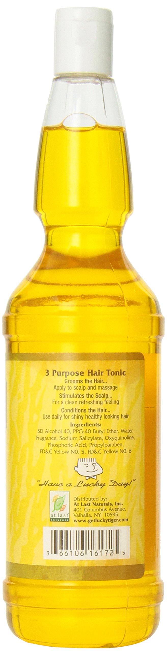 Lucky Tiger 3 Purpose Hair Tonic for Men - Classic Barbershop Hair & Scalp Treatment with Fine Oils - Conditions Hair, Stimulates Scalp & Reduces