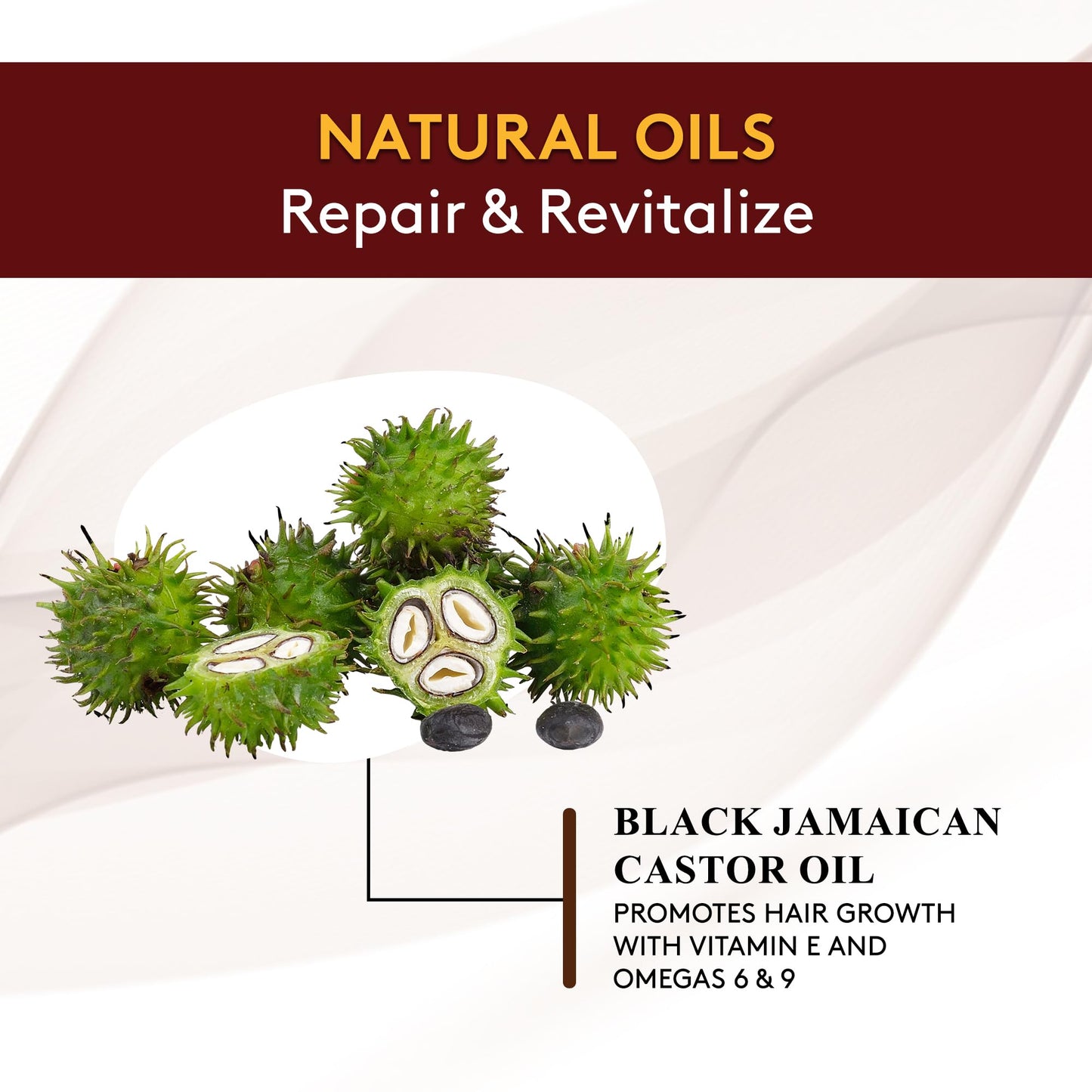 OKAY 100% Natural Black Jamaican Castor Hot Oil Hair Treatment - Castor Oil for Dry Damaged Frizzy Hair, Pure Therapy Blend with Jojoba for Men