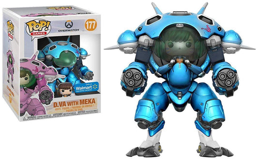 Funko - Overwatch-D.Va & Mech Exclusive (Blueberry) Figurine, Multicoloured, 29161