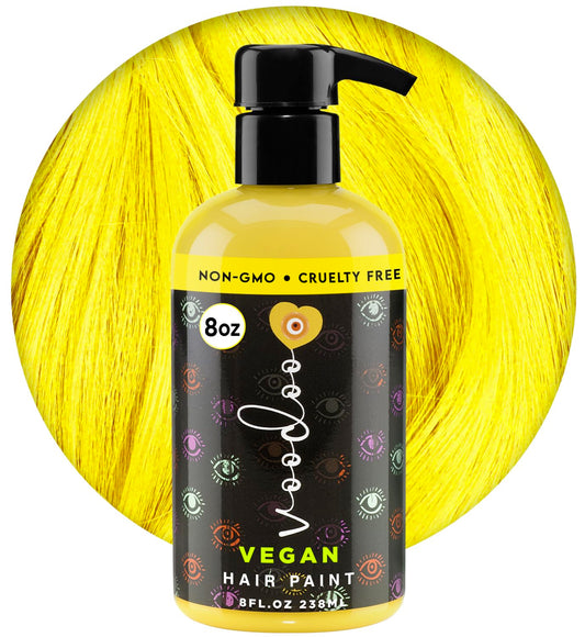 MOEHAIR Semi-Permanent Hair Color | Yellow Hair Dye 8 Oz | No Ammonia, Sulfate or Paraben | Easy-to-use & Apply at Home | Vegan & Cruelty-Free |