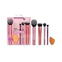 Real Techniques 5 Piece Everyday Essentials Makeup Brush Set, Includes 4 Brushes & Makeup Sponge, For Foundation, Blush, Bronzer, Contour, Eyeshadow